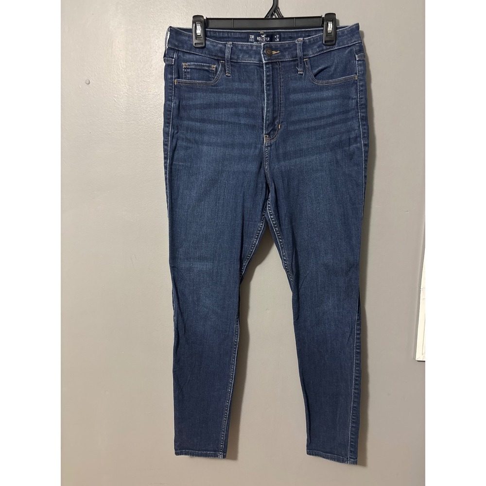 Hollister Ultra High-Rise Super Skinny Jeans Dark Wash 13R W31 L28 Soft Stretch
